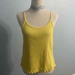 Yellow ribbed tank! 💛